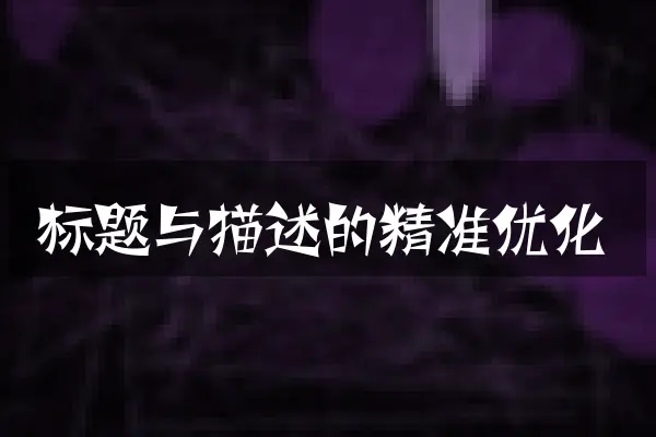 标题与描述的精准优化