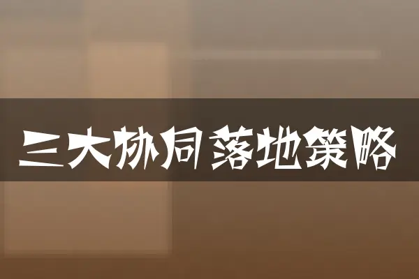 三大协同落地策略