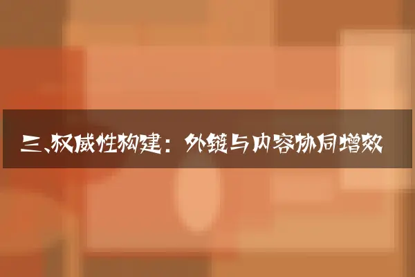 三、权威性构建：外链与内容协同增效