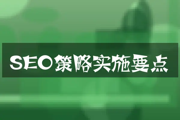 SEO策略实施要点