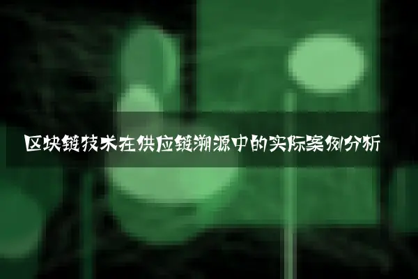 区块链技术在供应链溯源中的实际案例分析