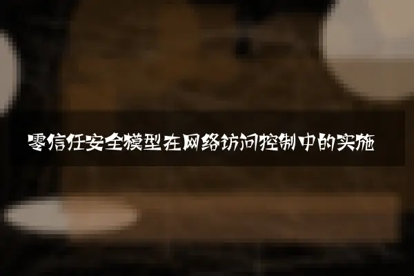 零信任安全模型在网络访问控制中的实施