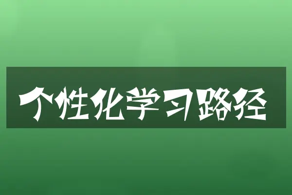 个性化学习路径